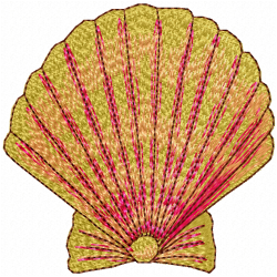 Seashell Embroidery Design 4 Seashell Embroidery Design 4